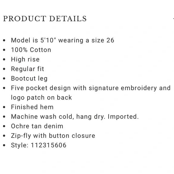 Wrangler Highrise Bootcut jeans